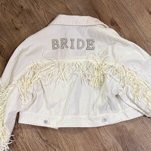 White Fringe Bride Jacket